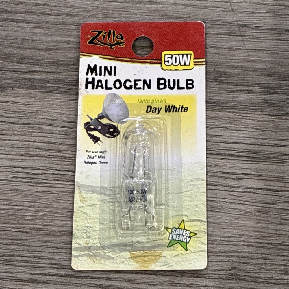 Zilla Mini Halogen Lamp Reptile Bulb 50-watt Day White